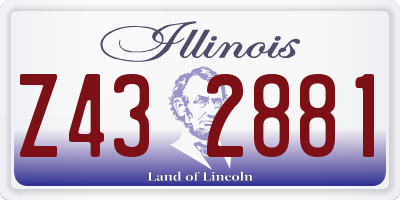 IL license plate Z432881