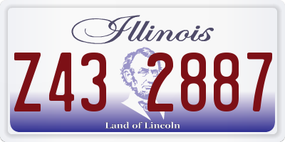 IL license plate Z432887