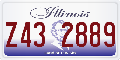IL license plate Z432889