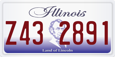 IL license plate Z432891
