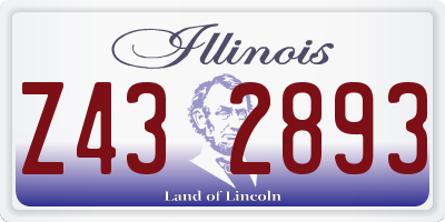 IL license plate Z432893