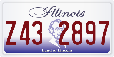 IL license plate Z432897