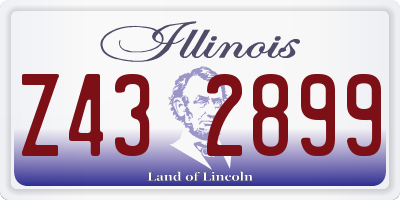 IL license plate Z432899
