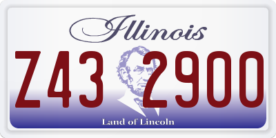 IL license plate Z432900