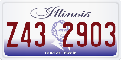 IL license plate Z432903