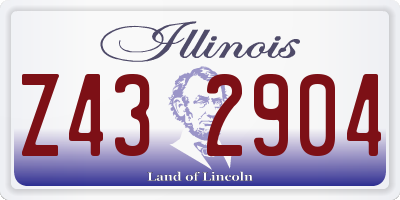 IL license plate Z432904