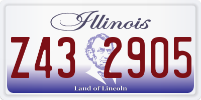IL license plate Z432905