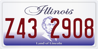 IL license plate Z432908