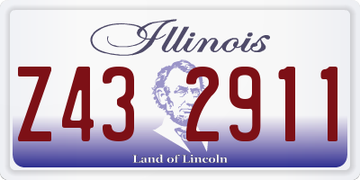 IL license plate Z432911