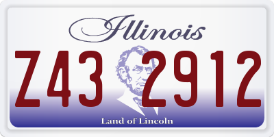 IL license plate Z432912