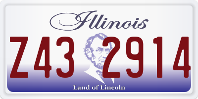 IL license plate Z432914
