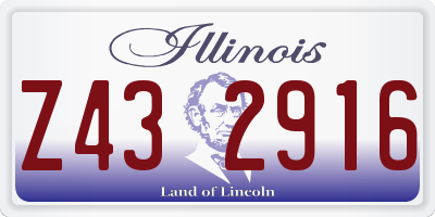 IL license plate Z432916