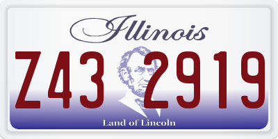 IL license plate Z432919