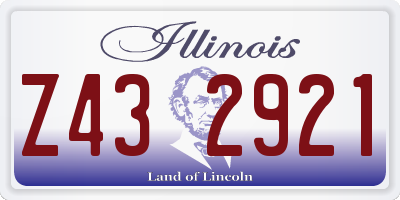 IL license plate Z432921