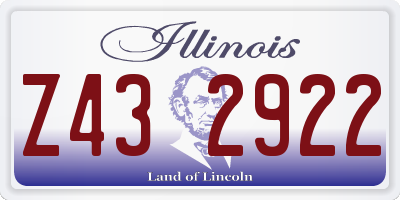 IL license plate Z432922