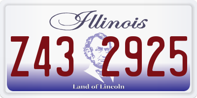 IL license plate Z432925