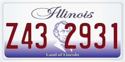 IL license plate Z432931