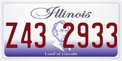 IL license plate Z432933