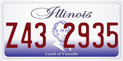 IL license plate Z432935