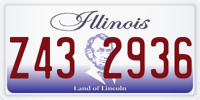 IL license plate Z432936