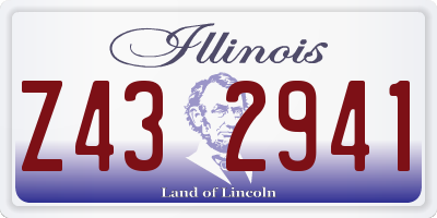 IL license plate Z432941