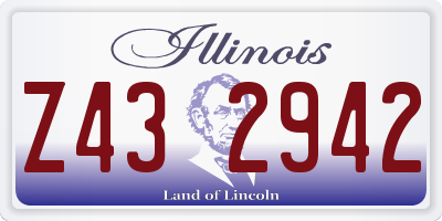 IL license plate Z432942