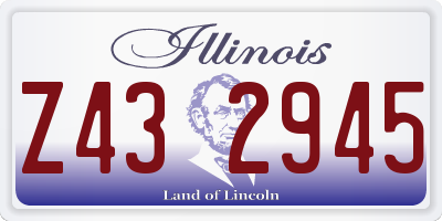 IL license plate Z432945