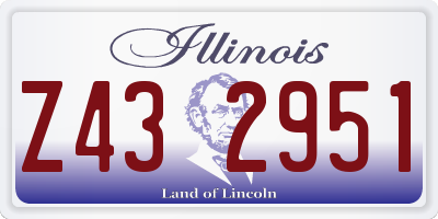 IL license plate Z432951