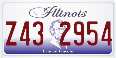 IL license plate Z432954