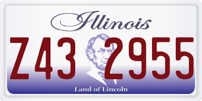 IL license plate Z432955