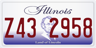 IL license plate Z432958