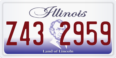 IL license plate Z432959