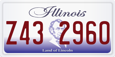 IL license plate Z432960