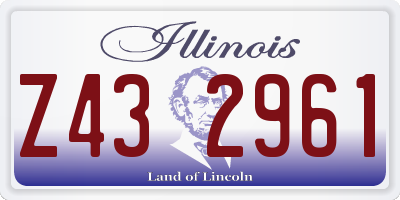 IL license plate Z432961