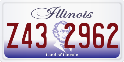 IL license plate Z432962
