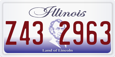 IL license plate Z432963