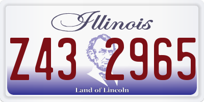 IL license plate Z432965
