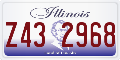IL license plate Z432968