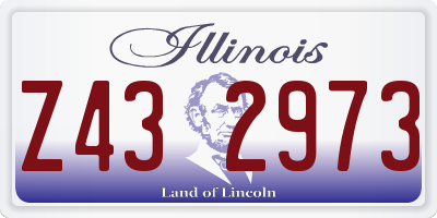 IL license plate Z432973
