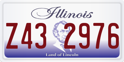 IL license plate Z432976
