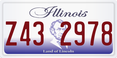 IL license plate Z432978