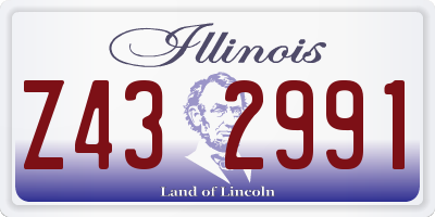 IL license plate Z432991
