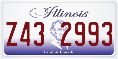 IL license plate Z432993