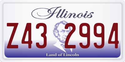 IL license plate Z432994