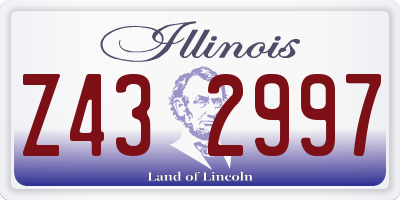 IL license plate Z432997