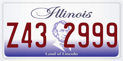 IL license plate Z432999