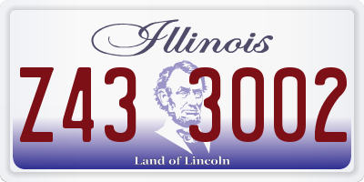 IL license plate Z433002