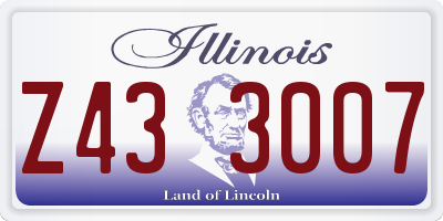 IL license plate Z433007