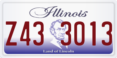 IL license plate Z433013