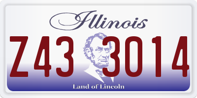 IL license plate Z433014
